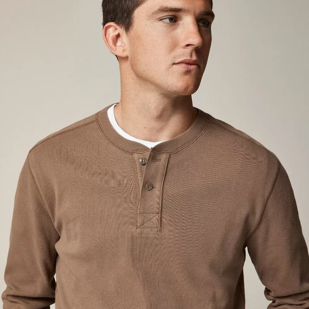 J. Crew Navy Long Sleeve Henley Shirt